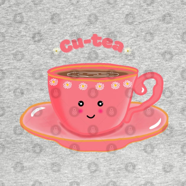 Cu-tea cute pink tea cup by HR-the-Chemist